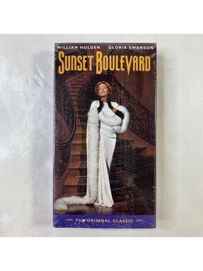 Sunset Boulevard 1950 VHS Drama William Holden Gloria Swanson Pre-Owned